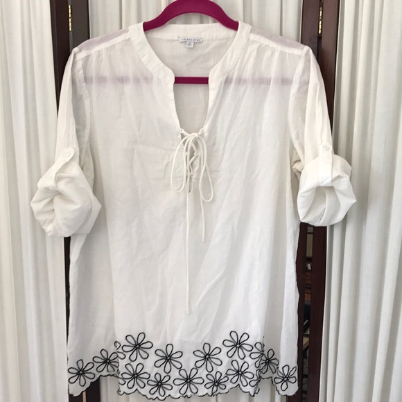 Larsen Gray embroidery tunic top - Picture 2 of 5